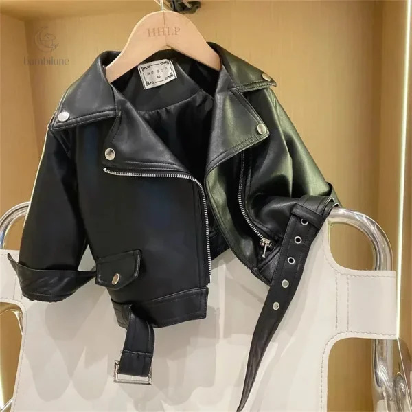 Veste tendance en cuir pour enfant