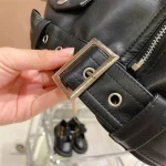 Veste en cuir pour fille mode