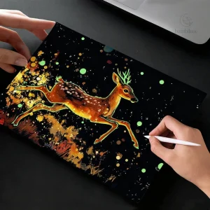 GlowArt – Set de cartes à gratter phosphorescentes