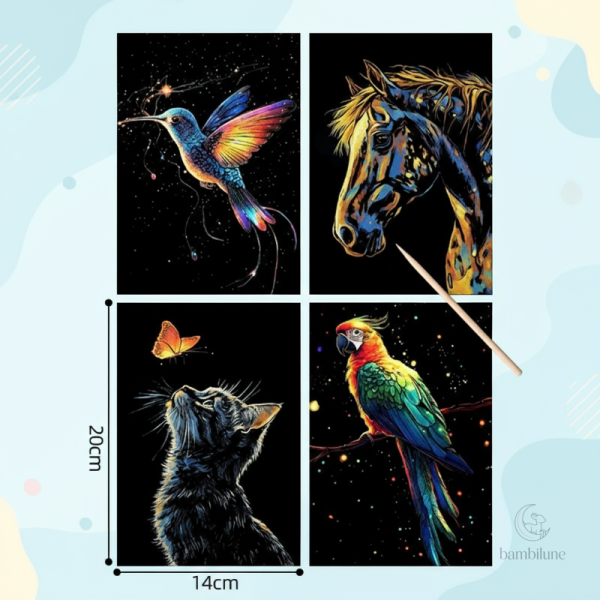 Cartes à gratter pour un jeu interactif et divertissant