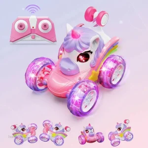 Voiture RC licorne GlowRide pour enfants de 3 à 4 ans