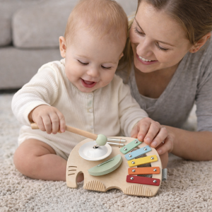 Instrument musical Montessori en bois pour éveil musical