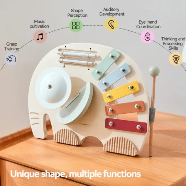 Jouet créatif en bois : xylophone adapté aux tout-petits