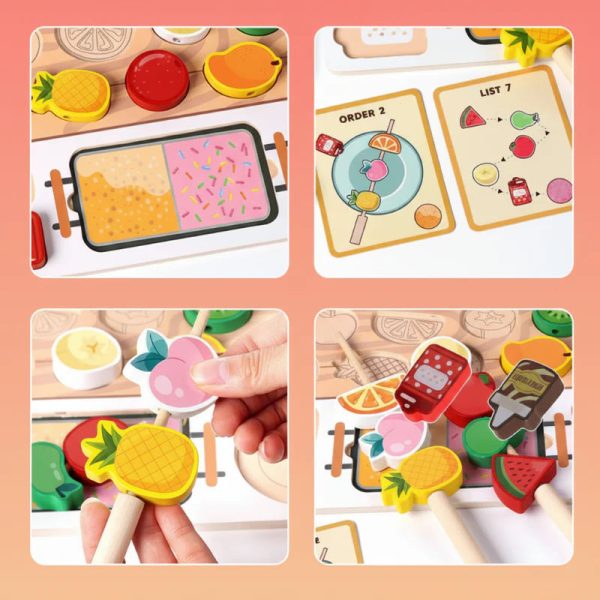 Jeu d'éveil avec fruits pour encourager la créativité enfantine