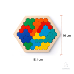 Jouet éducatif en forme d'hexagone pour stimuler l'apprentissage