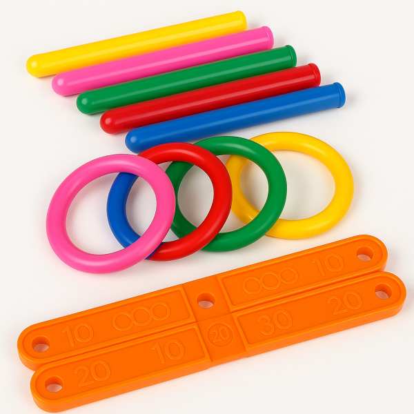 Lancer et marquer avec des anneaux colorés