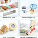 Accessoires de glaces colorés pour jeu éducatif
