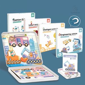 Puzzle magnétique Montessori en bois sur la circulation animale