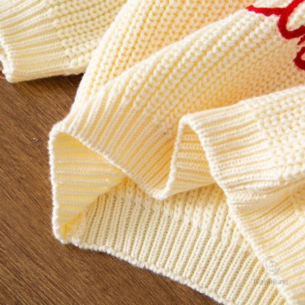 JoyKnit, pull d'hiver avec message festif pour enfants