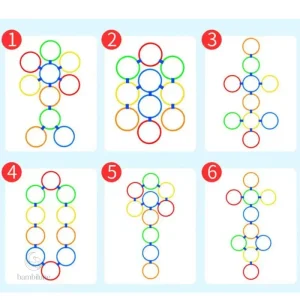 Cerceaux colorés pour développer la motricité des tout-petits
