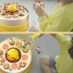 Jeu de société interactif avec des canards colorés à attraper