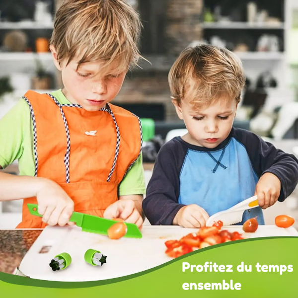 Outils de découpe adaptés aux jeunes chefs