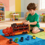 Chariot pliable Dino adapté aux enfants de 4 à 5 ans