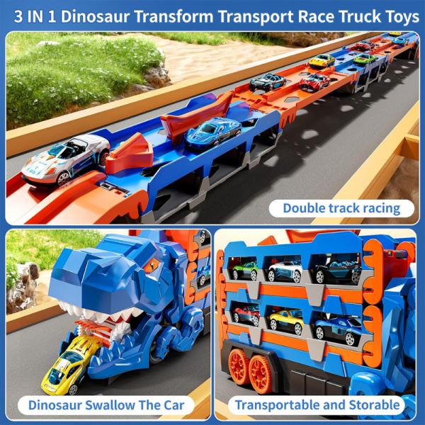 Chariot de transport Dino, parfait pour les enfants actifs