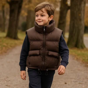 Vêtement d'extérieur pour enfants, gilet sans manches