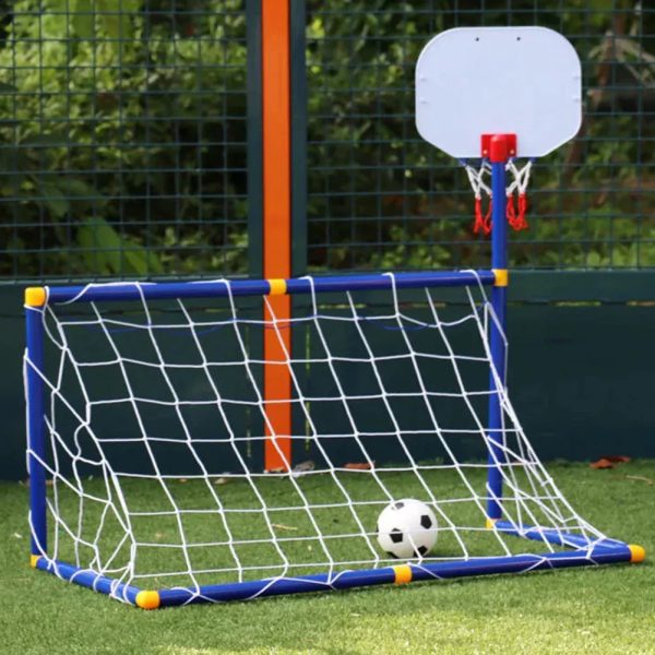 Jouets d'extérieur : football et basket-ball combinés