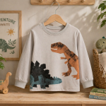 Pull pour enfant avec thème de dinosaures