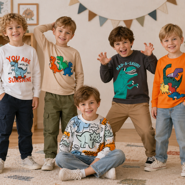 Sweatshirt dino confortable pour enfants