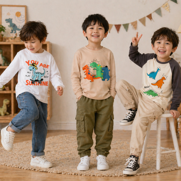 Pull dino tendance pour les petits