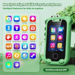 Selfies et jeux amusants avec le téléphone pour petits