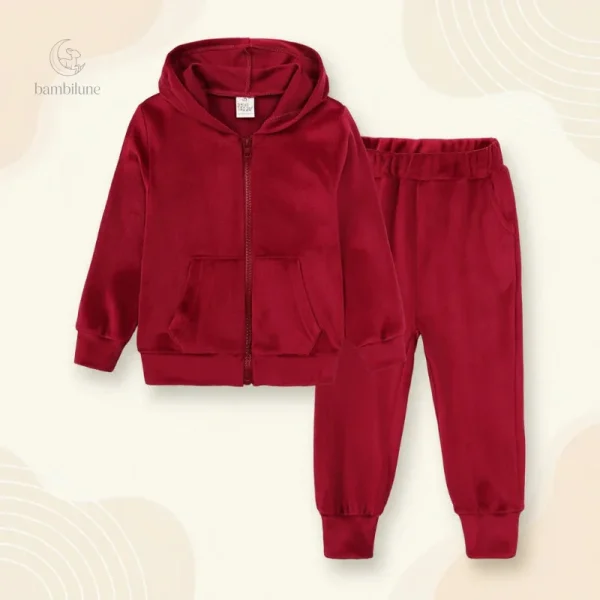 Survêtement en velours chaud et confortable pour enfants - vue 6