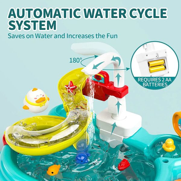Jeux d'eau amusants avec l'évier de cuisine jouet