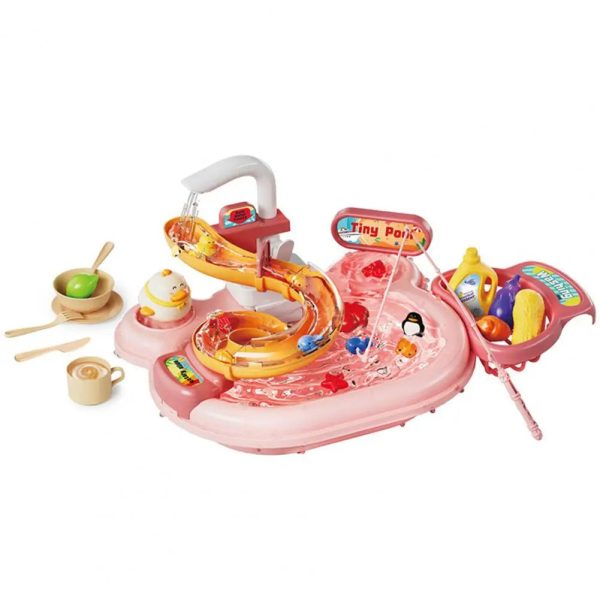 Jouet éducatif d'eau - Évier de cuisine pour enfants
