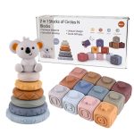 Tour à empiler en forme de koala, amusant et éducatif