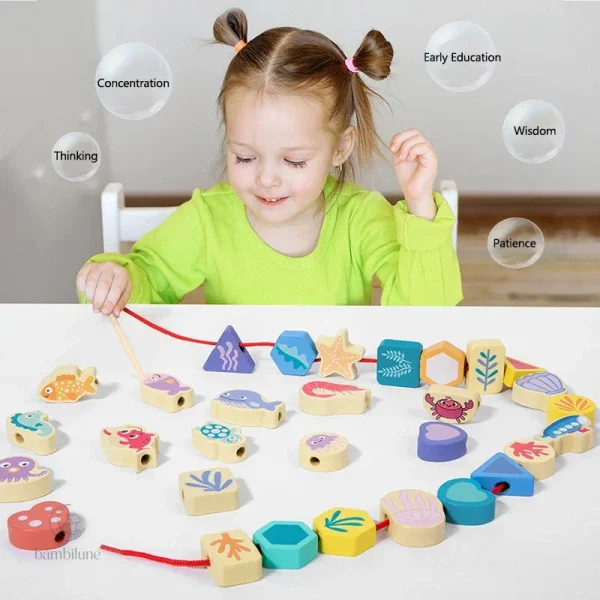 Ensemble d'enfilage de perles pour enfants