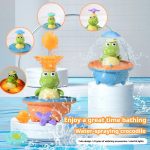 Jouet de bain crocodile lumineux et interactif