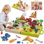 Activités manuelles avec des jouets de construction Dino