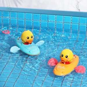 Jouet de bain éclaboussant en forme de canard coloré