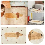 Tapis décoratif avec motif de teckel pour intérieur