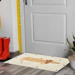 Tapis élégant avec imprimé teckel, parfait pour la maison