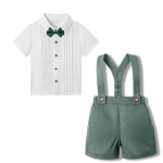 Tenue classique en coton avec nœud pour enfants