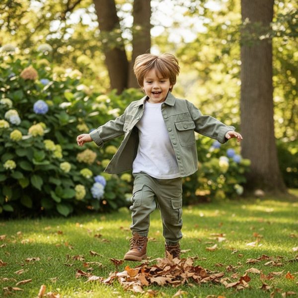 Ensemble pantalon et chemise LittleExplorer pour enfants