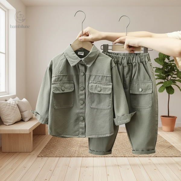 Vêtements pour enfants : ensemble tendance et fonctionnel