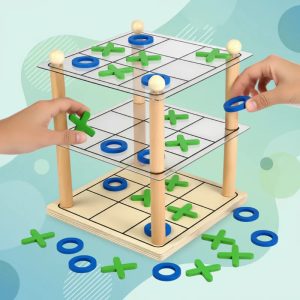 LogicTower – Morpion 3D éducatif pour enfants de 4 à 5 ans