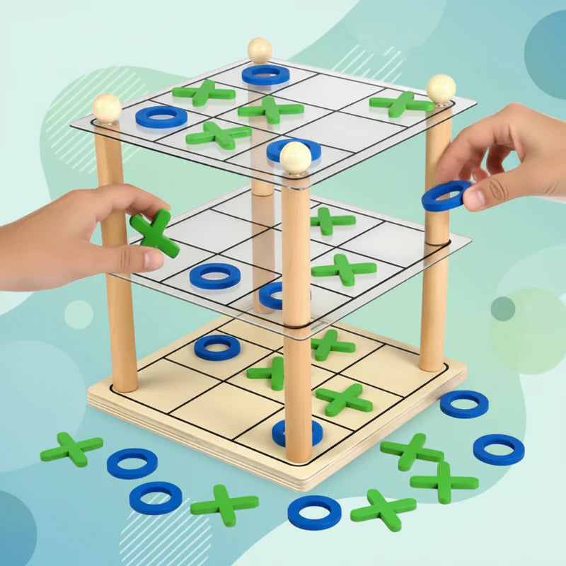 LogicTower – Morpion 3D éducatif pour enfants de 4 à 5 ans