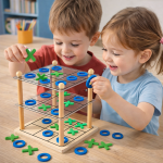 Jeu de morpion 3D adapté aux jeunes enfants