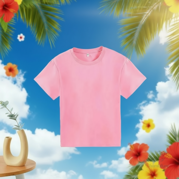 T-shirt enfant à manches courtes, design frais et simple