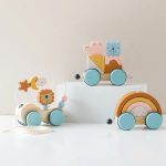 Train de rêve en bois à empiler pour enfants