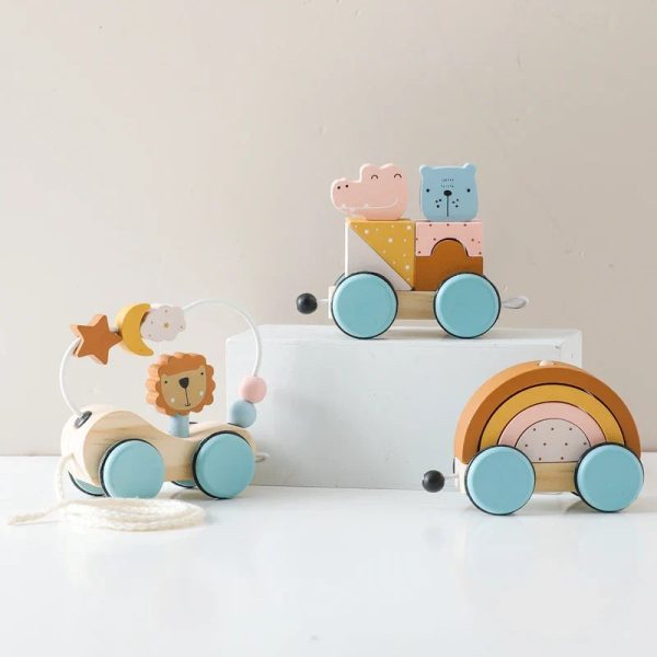 Train de rêve en bois à empiler pour enfants