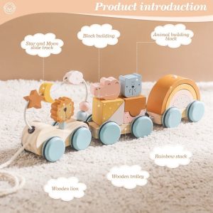 Jouet en bois coloré pour le développement des tout-petits