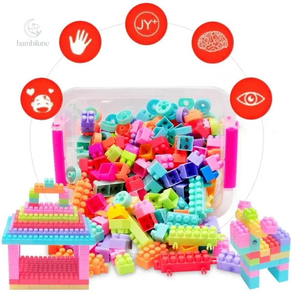 Jeux de construction colorés pour le développement des enfants