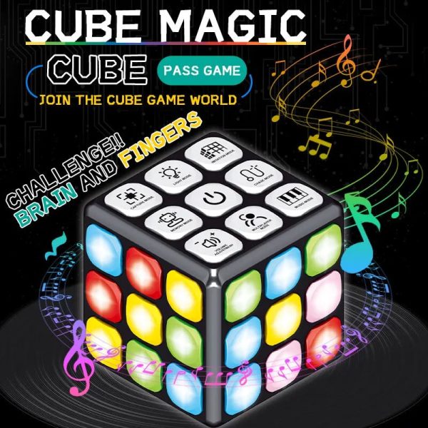 Cube de jeu magique avec sons et lumières colorées