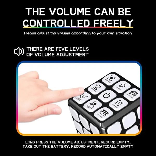 Cube ludique pour découvrir la musique et les formes
