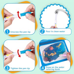 Coloriage amusant avec de l'eau pour enfants de 3 à 4 ans