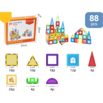 Jouets magnétiques colorés pour amusantes constructions