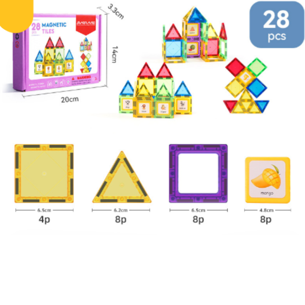 Jouets éducatifs avec tuiles magnétiques pour enfants